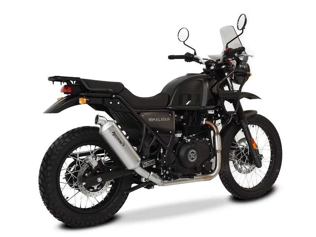 HP CORSE Royal Enfield Himalayan (2016+) Slip-on Exhaust "SP-1 Short Rally Inox Satin" (Racing) – Accessories in the 2WheelsHero Motorcycle Aftermarket Accessories and Parts Online Shop