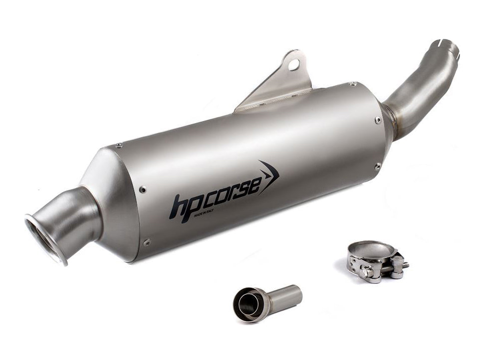 HP CORSE Royal Enfield Himalayan (2016+) Slip-on Exhaust "SP-1 Short Rally Inox Satin" (Racing) – Accessories in the 2WheelsHero Motorcycle Aftermarket Accessories and Parts Online Shop