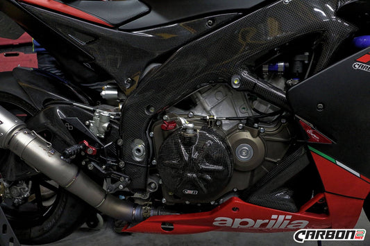 CARBON2RACE Aprilia Tuono V4 (11/24) Carbon Clutch Cover Protection – Accessories in the 2WheelsHero Motorcycle Aftermarket Accessories and Parts Online Shop