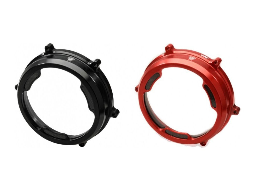CA201 - CNC RACING Ducati Panigale (12/19) Clear Clutch Cover (with carbon inlay) – Accessories in the Motoraider Motorcycle Aftermarket Accessories and Parts Online Shop