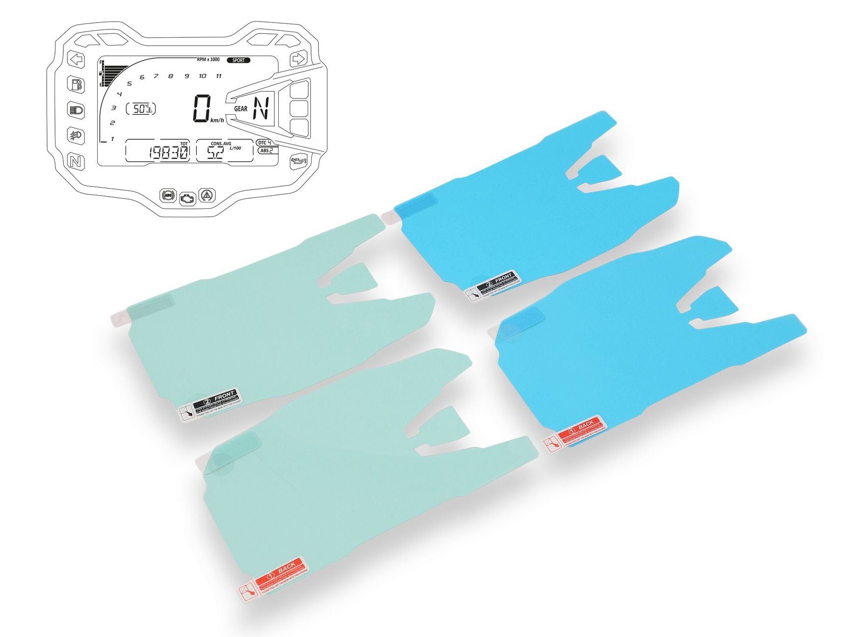 DP002 - CNC RACING Ducati Multistrada Dashboard Screen Protectors kit – Accessories in the Motoraider Motorcycle Aftermarket Accessories and Parts Online Shop