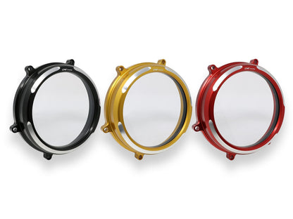 CA200 - CNC RACING Ducati Panigale 959 / 1299 / 1199 (12/19) Clear Clutch Cover (bi-color) – Accessories in the Motoraider Motorcycle Aftermarket Accessories and Parts Online Shop