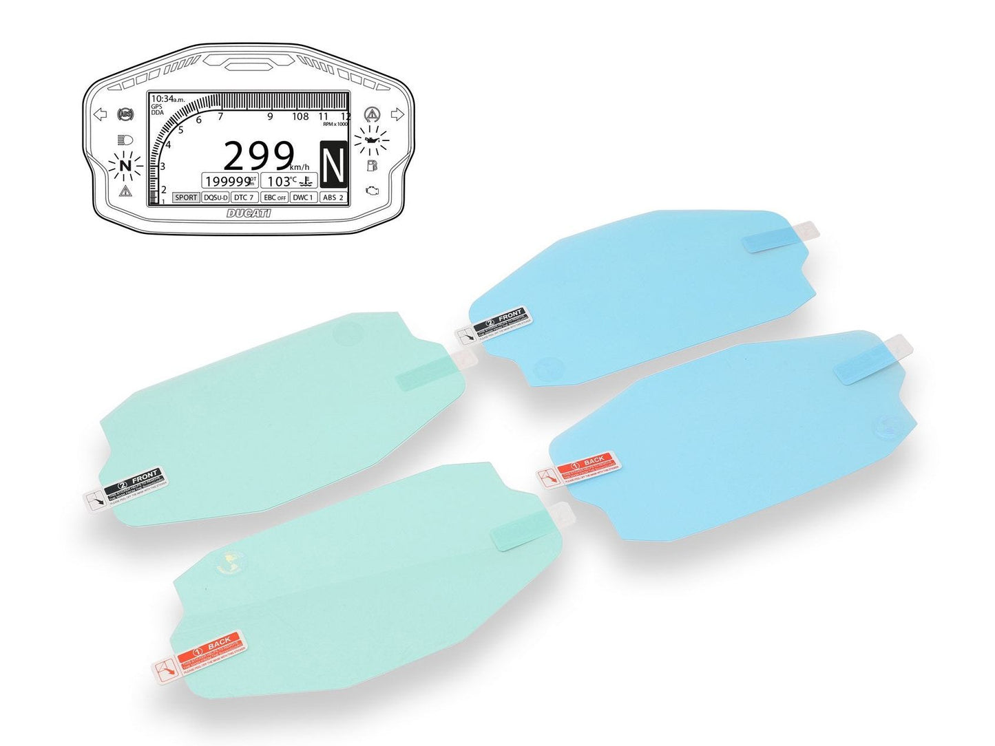 DP001 - CNC RACING Ducati Panigale Dashboard Screen Protectors kit – Accessories in the Motoraider Motorcycle Aftermarket Accessories and Parts Online Shop