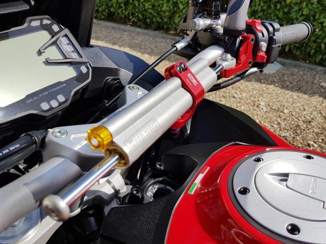 Ducati Multistrada 950 (17/18) OHLINS Steering Damper + CNC RACING Mounting Kit – Accessories in the Motoraider Motorcycle Aftermarket Accessories and Parts Online Shop