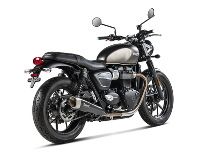 AKRAPOVIC S-T9SO2-HCQTBL Triumph Street Twin (2020+) Slip-On Exhaust (titanium) – Accessories in the 2WheelsHero Motorcycle Aftermarket Accessories and Parts Online Shop