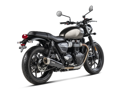 AKRAPOVIC S-T9SO2-HCQTBL Triumph Street Twin (2020+) Slip-On Exhaust (titanium) – Accessories in the 2WheelsHero Motorcycle Aftermarket Accessories and Parts Online Shop