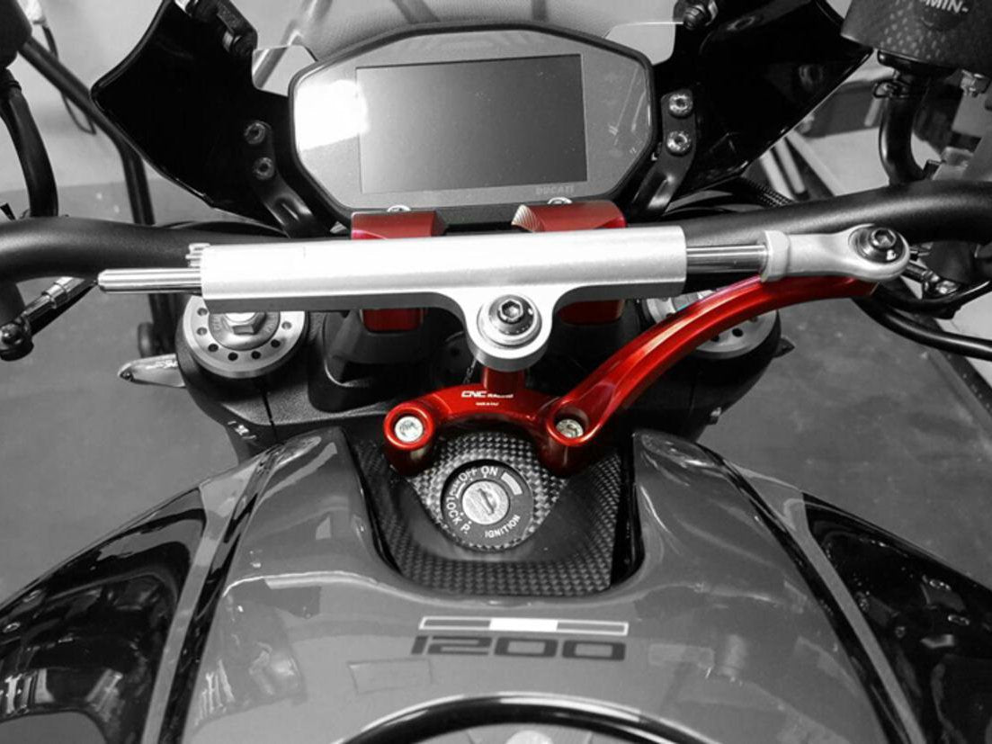 Ducati Monster 1200 (14/21) OHLINS Steering Damper + CNC RACING Mounting Kit – Accessories in the Motoraider Motorcycle Aftermarket Accessories and Parts Online Shop