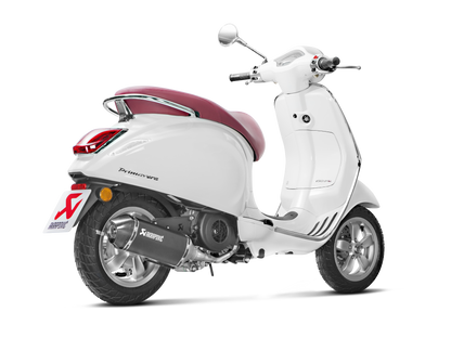 AKRAPOVIC S-VE125R2-HZBL Vespa Primavera / Sprint 3V (2020+) Exhaust System "Racing Line"(SS) – Accessories in the 2WheelsHero Motorcycle Aftermarket Accessories and Parts Online Shop