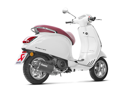 AKRAPOVIC S-VE125R2-HZBL Vespa Primavera 125ie 3V (2020+) Exhaust System "Racing Line" (SS) – Accessories in the 2WheelsHero Motorcycle Aftermarket Accessories and Parts Online Shop