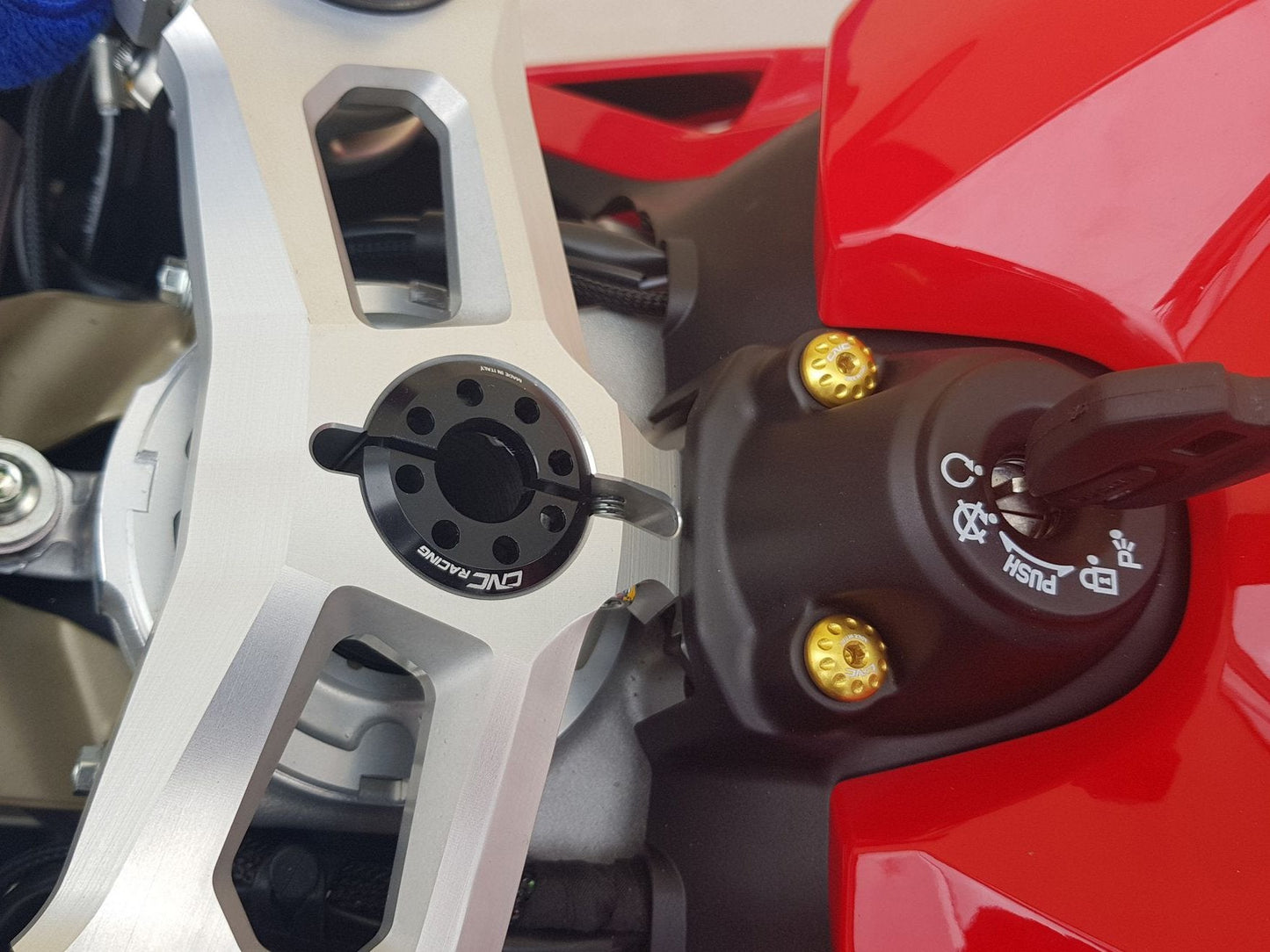 GH457 - CNC RACING Ducati Panigale V4 / Streetfighter (18/24) Steering Head Ring Nut – Accessories in the Motoraider Motorcycle Aftermarket Accessories and Parts Online Shop