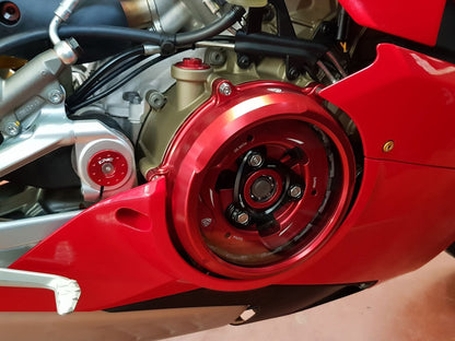 CA210 - CNC RACING Ducati Panigale V4 (2018+) Oil Bath Clear Clutch Cover – Accessories in the Motoraider Motorcycle Aftermarket Accessories and Parts Online Shop