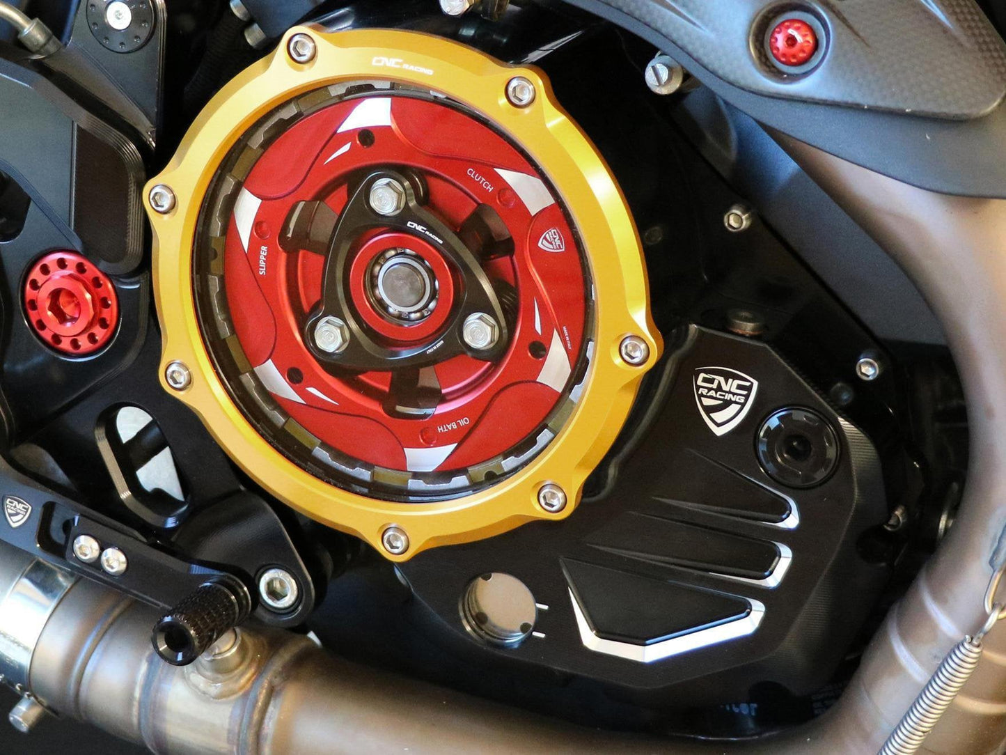 CA501 - CNC RACING Ducati Oil Bath Clear Clutch Cover – Accessories in the Motoraider Motorcycle Aftermarket Accessories and Parts Online Shop