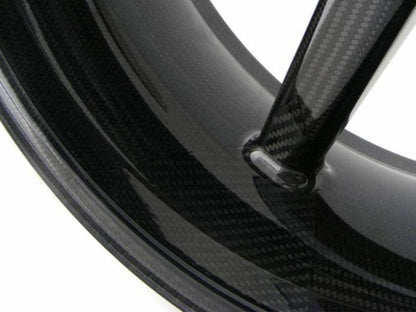 BST BMW S1000R / S1000RR Carbon Wheel "Mamba TEK" (front, 7 straight spokes, black hubs) – Accessories in the Motoraider Motorcycle Aftermarket Accessories and Parts Online Shop