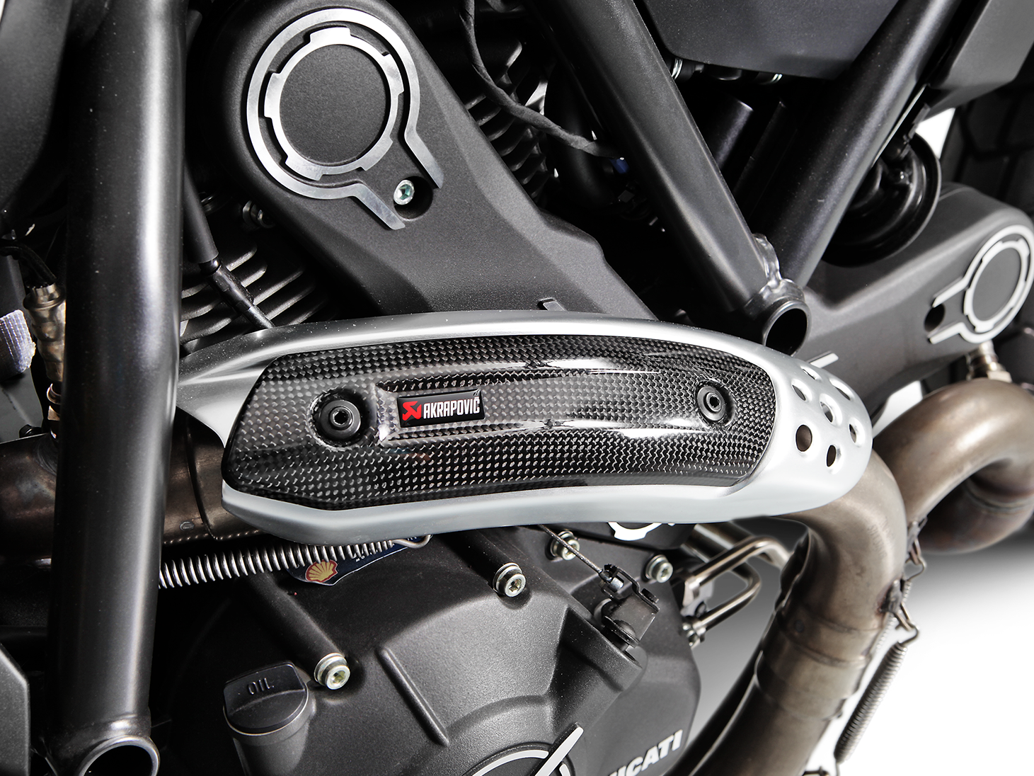 AKRAPOVIC P-HSD12E3 Ducati Monster 797 / Scrambler Carbon Exhaust Heat Shield – Accessories in the 2WheelsHero Motorcycle Aftermarket Accessories and Parts Online Shop