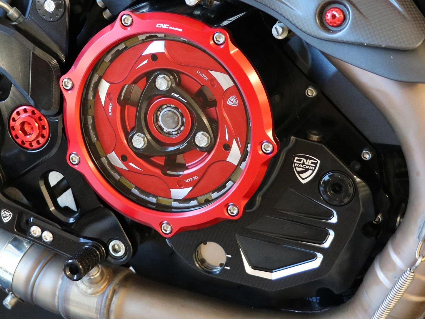 CA502 - CNC RACING Ducati Oil Bath Clear Clutch Cover – Accessories in the Motoraider Motorcycle Aftermarket Accessories and Parts Online Shop