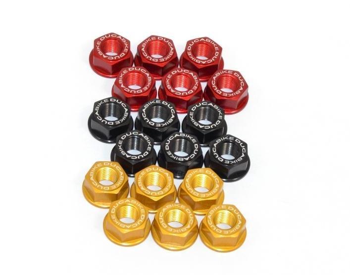 6DSB03 - DUCABIKE Ducati Rear Sprocket Carrier Nuts set – Accessories in the Motoraider Motorcycle Aftermarket Accessories and Parts Online Shop