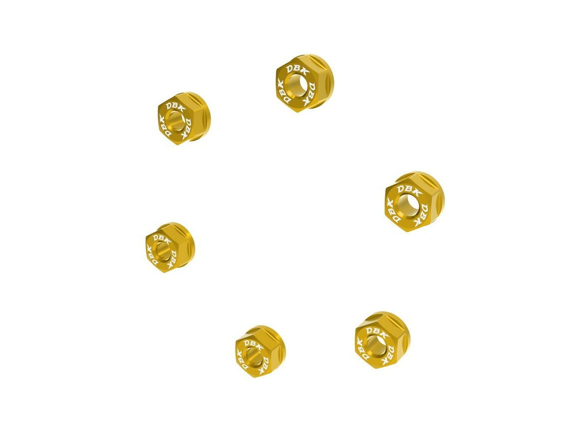 6DSB03 - DBK Triumph Rear Sprocket Carrier Nuts Set (6 pcs) – Accessories in the Motoraider Motorcycle Aftermarket Accessories and Parts Online Shop