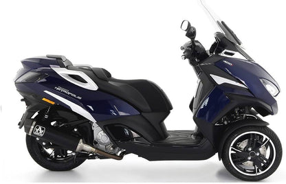 ARROW 73020KZ+73519ANN Peugeot Metropolis 400 (2017+) Dark Aluminum Slip-on Exhaust "Urban" – Accessories in the 2WheelsHero Motorcycle Aftermarket Accessories and Parts Online Shop