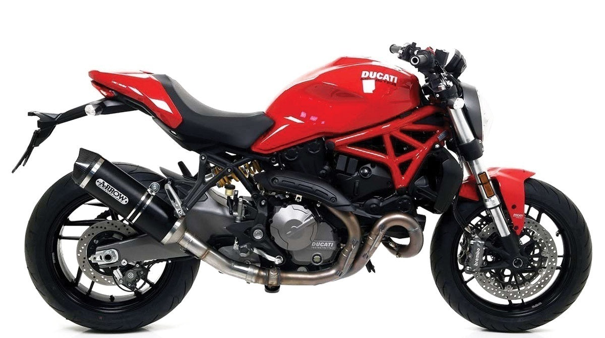 ARROW 71687KZ+71877AKN Ducati Monster 821 (18/20) Slip-on Exhaust "Race Tech" (dark aluminum) – Accessories in the 2WheelsHero Motorcycle Aftermarket Accessories and Parts Online Shop