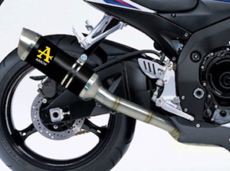 ARROW 71334MI+71702AON Suzuki GSX-R750 IE (06/07) Full Exhaust System "Competition Evo Thunder" (racing; dark aluminum) – Accessories in the 2WheelsHero Motorcycle Aftermarket Accessories and Parts Online Shop