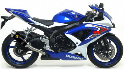 ARROW 71381MI+71729AON Suzuki GSX-R750 IE (08/10) Slip-on Exhaust "Thunder" (dark aluminum) – Accessories in the 2WheelsHero Motorcycle Aftermarket Accessories and Parts Online Shop