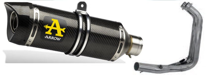ARROW 71655KZ+71817MK Yamaha MT-07 (14/20) Full Exhaust System "Competition Evo Thunder" (carbon) – Accessories in the 2WheelsHero Motorcycle Aftermarket Accessories and Parts Online Shop