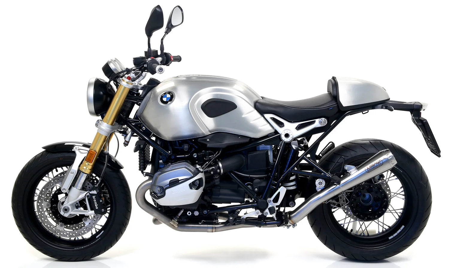 ARROW 71635MI+71503PRI BMW Rninet (2014+) Steel Alloy Slip-on Exhaust "Pro Race" – Accessories in the 2WheelsHero Motorcycle Aftermarket Accessories and Parts Online Shop