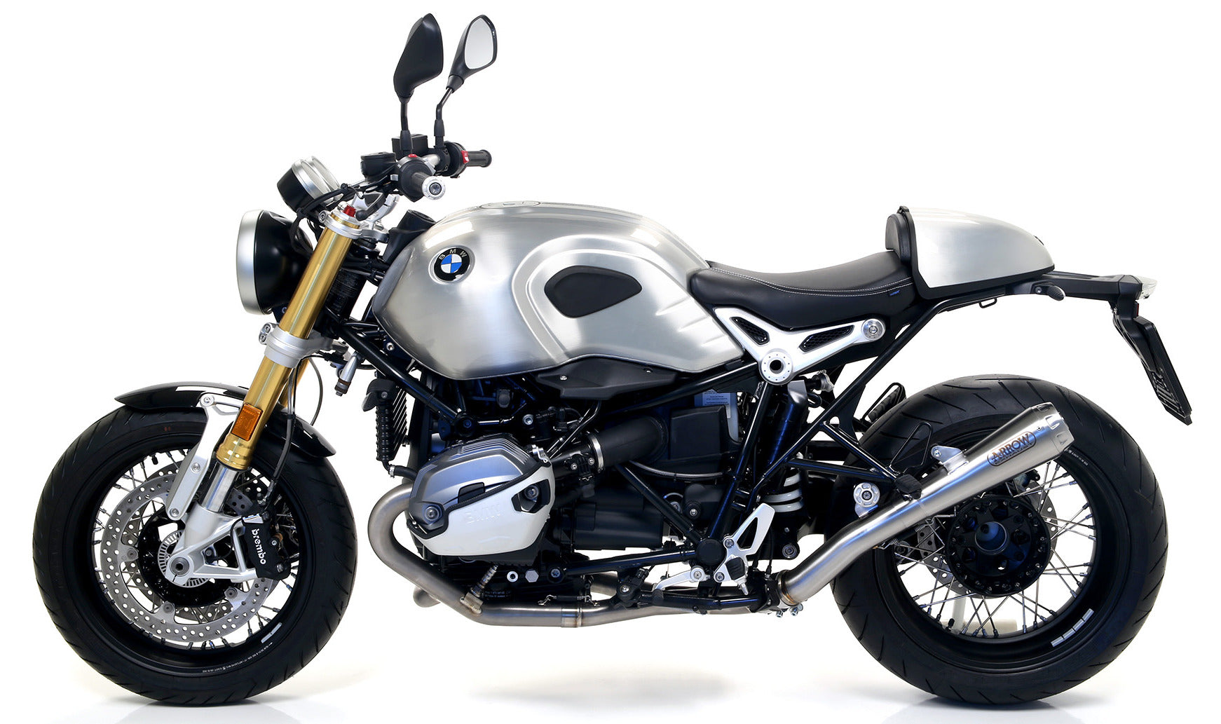 ARROW 71657MI+71503PR BMW Rninet Scrambler (2016+) Titanium Slip-on Exhaust "Pro Race" – Accessories in the 2WheelsHero Motorcycle Aftermarket Accessories and Parts Online Shop