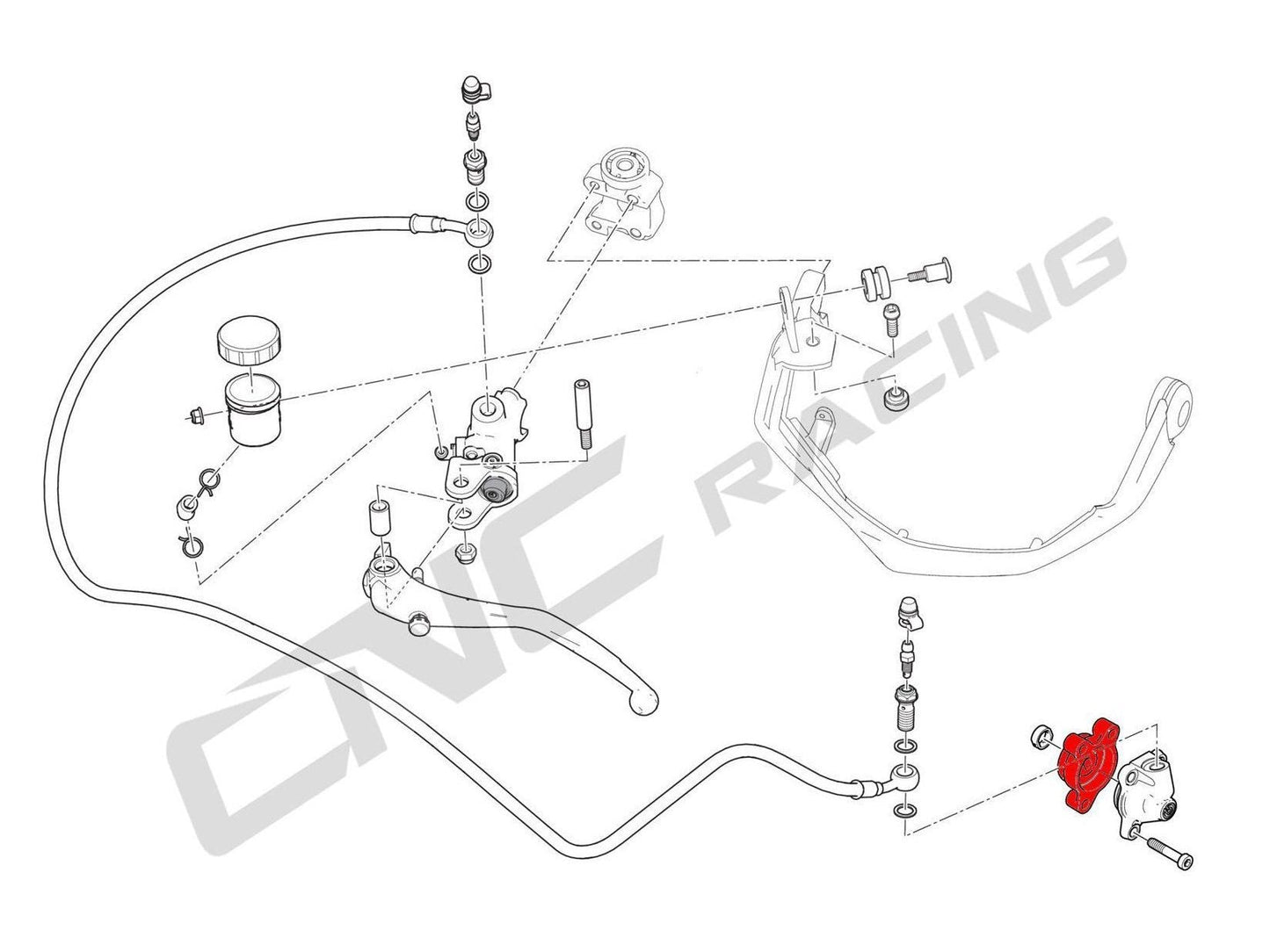 AFA02 - CNC RACING Ducati Clutch Slave Cylinder Mounting Plate – Accessories in the Motoraider Motorcycle Aftermarket Accessories and Parts Online Shop