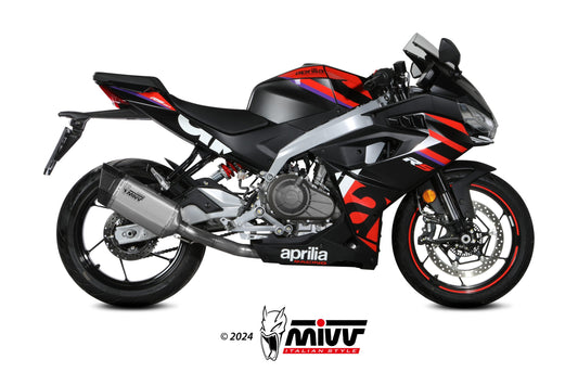 MIVV A.021 Aprilia RS457 (2024+) Full System High Exhaust "SR-1" (titanium; approved) – Accessories in the 2WheelsHero Motorcycle Aftermarket Accessories and Parts Online Shop