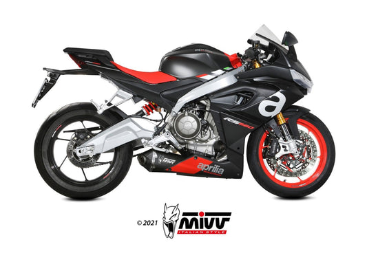 MIVV A.014 Aprilia Tuono660 (2021+) Full System Steel Exhaust "Delta Race" (black; approved) – Accessories in the 2WheelsHero Motorcycle Aftermarket Accessories and Parts Online Shop
