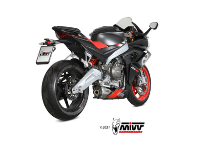 MIVV A.014 Aprilia Tuono660 (2021+) Full System Steel Exhaust "Delta Race" (stainless steel; approved) – Accessories in the 2WheelsHero Motorcycle Aftermarket Accessories and Parts Online Shop