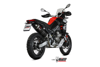 MIVV A.017 Aprilia Tuareg 660 (2022+) Slip-on Exhaust "Dakar" (black; approved) – Accessories in the 2WheelsHero Motorcycle Aftermarket Accessories and Parts Online Shop
