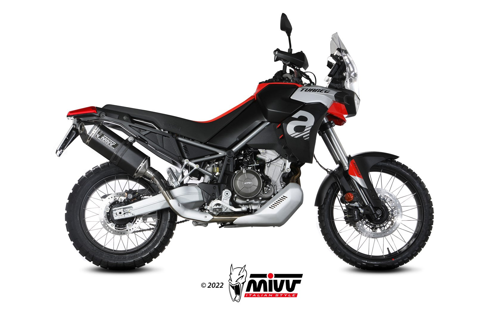 MIVV A.017 Aprilia Tuareg 660 (2022+) Slip-on Exhaust "Speed Edge" (black; approved) – Accessories in the 2WheelsHero Motorcycle Aftermarket Accessories and Parts Online Shop