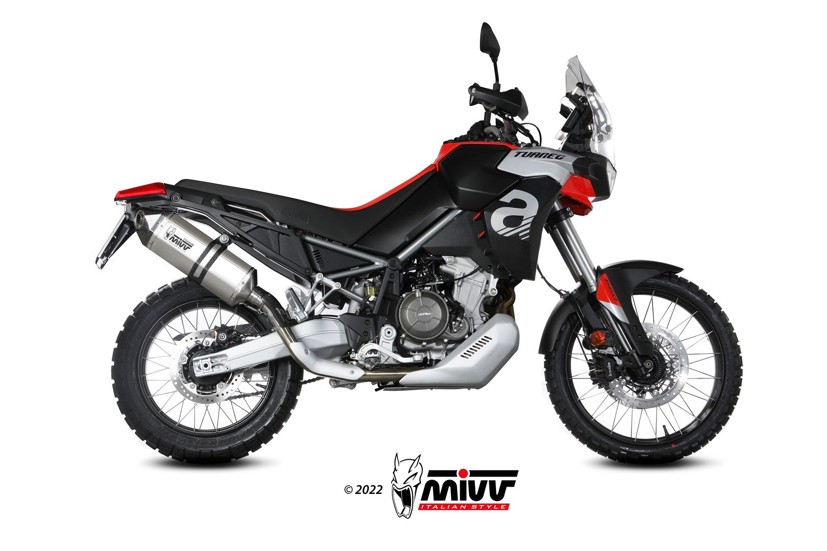 MIVV A.017 Aprilia Tuareg 660 (2022+) Slip-on Exhaust "Speed Edge" (Titanium; approved) – Accessories in the 2WheelsHero Motorcycle Aftermarket Accessories and Parts Online Shop