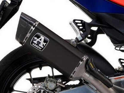 ARROW 71003PTN Aprilia RSV4 / Tuono V4 (2021+) Titanium Slip-on Exhaust "Pista" (racing; black) – Accessories in the 2WheelsHero Motorcycle Aftermarket Accessories and Parts Online Shop