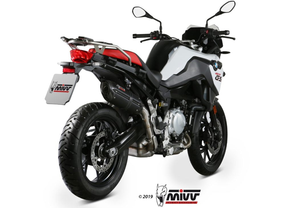 MIVV B.033 BMW F 750 GS (2018+) Slip-on Exhaust "Suono" (black; approved) – Accessories in the 2WheelsHero Motorcycle Aftermarket Accessories and Parts Online Shop