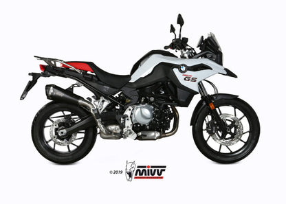 MIVV B.033 BMW F 750 GS (2018+) Slip-on Exhaust "Delta Race" (black; approved) – Accessories in the 2WheelsHero Motorcycle Aftermarket Accessories and Parts Online Shop