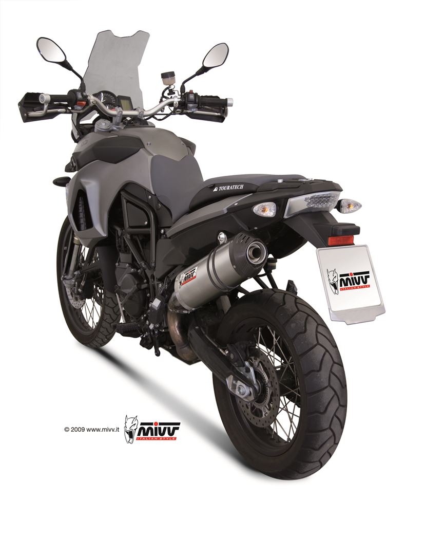 MIVV B.007 BMW F 800 GS (08/18) Slip-on Exhaust "Oval" (titanium+carbon cap; approved) – Accessories in the 2WheelsHero Motorcycle Aftermarket Accessories and Parts Online Shop