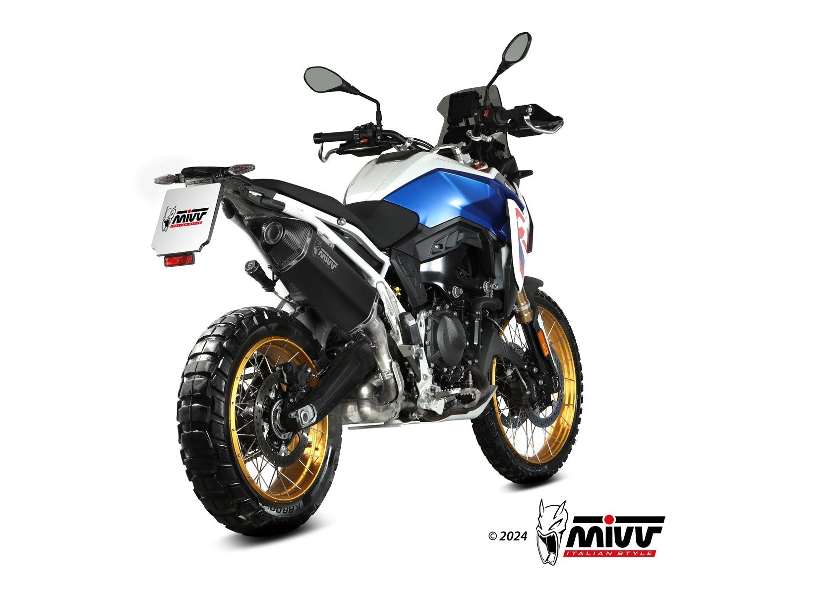 MIVV B.043 BMW F 900 GS (2024+) Slip-on Exhaust "Speed Edge" (black; approved) – Accessories in the 2WheelsHero Motorcycle Aftermarket Accessories and Parts Online Shop