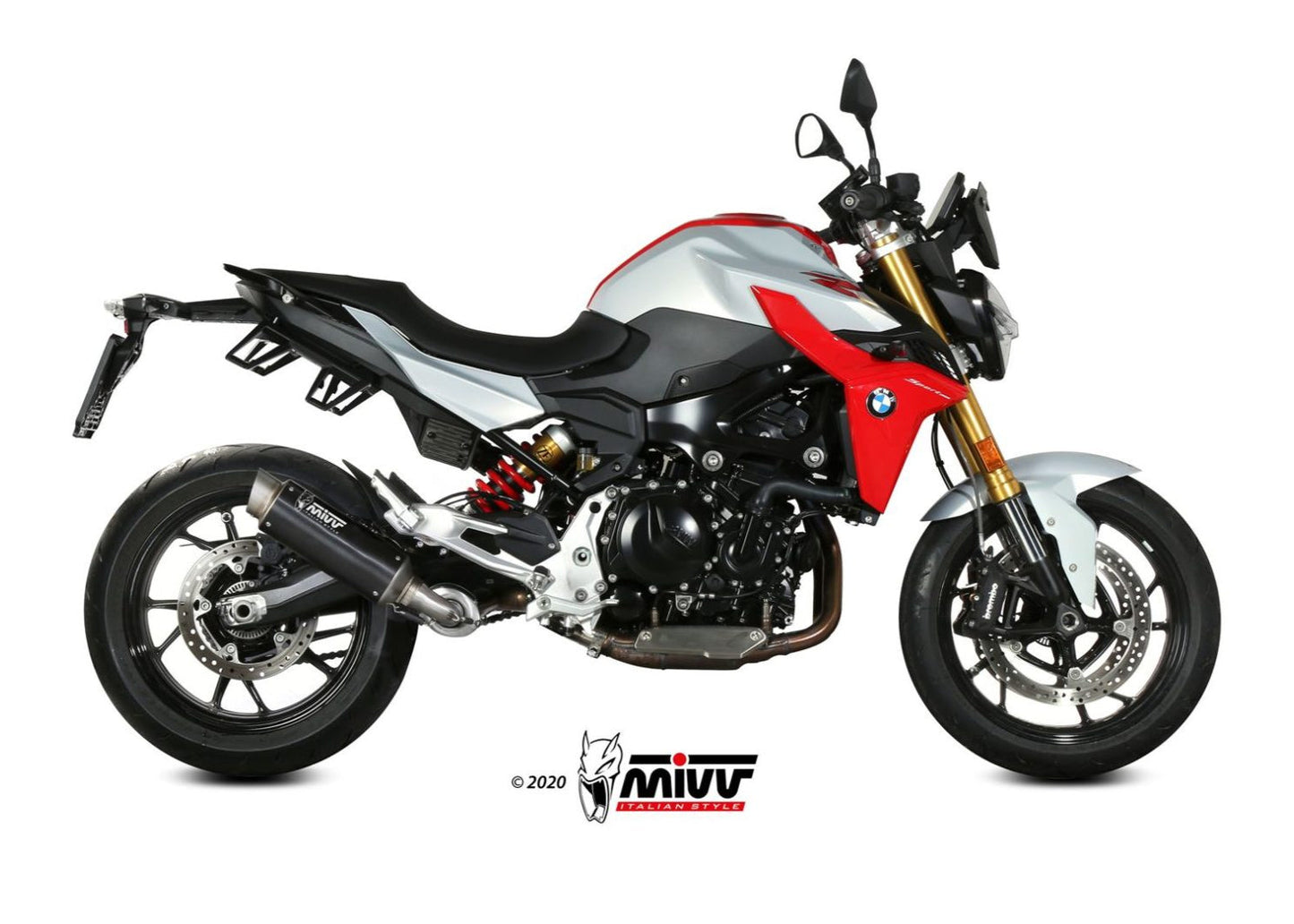 MIVV B.038 BMW F 900 R (2020+) Slip-on Exhaust "GP Pro" (black; approved) – Accessories in the 2WheelsHero Motorcycle Aftermarket Accessories and Parts Online Shop
