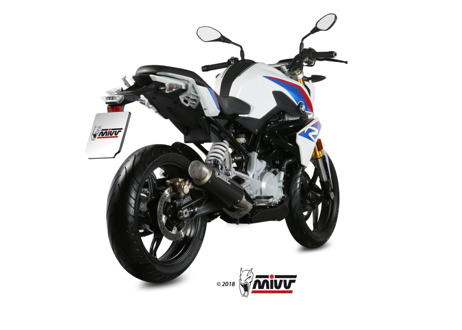MIVV B.032 BMW G 310 R (2018+) Full System Exhaust "GP Pro" (carbon; approved) – Accessories in the 2WheelsHero Motorcycle Aftermarket Accessories and Parts Online Shop
