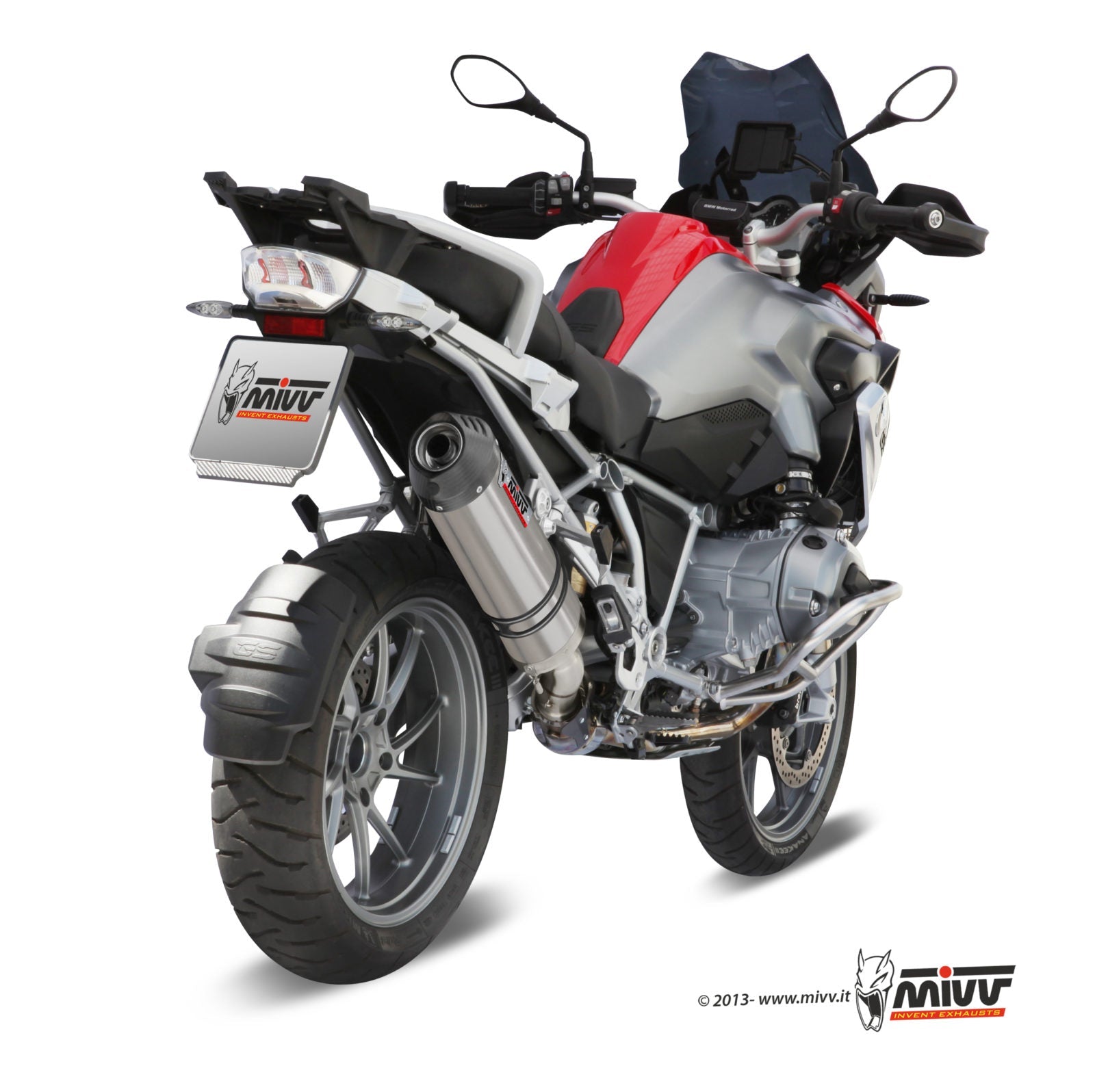 MIVV B.016 BMW R 1200 GS / Adventure (13 / 18) Slip-on Exhaust "Oval" (titanium +carbon cap; approved) – Accessories in the 2WheelsHero Motorcycle Aftermarket Accessories and Parts Online Shop