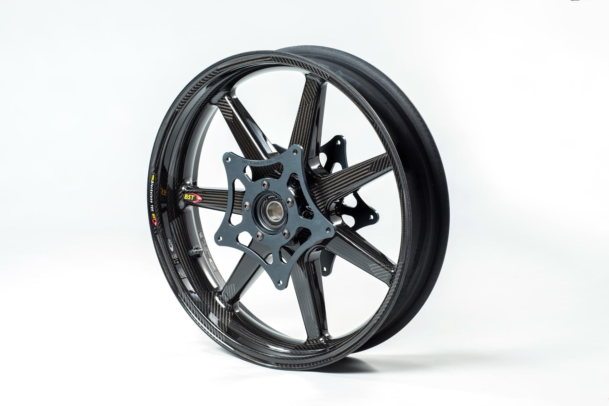 BST BMW K1300S / K1300R Carbon Wheels Set "Panther TEK" (front & conventional rear, 7 straight spokes, black hubs) – Accessories in the Motoraider Motorcycle Aftermarket Accessories and Parts Online Shop