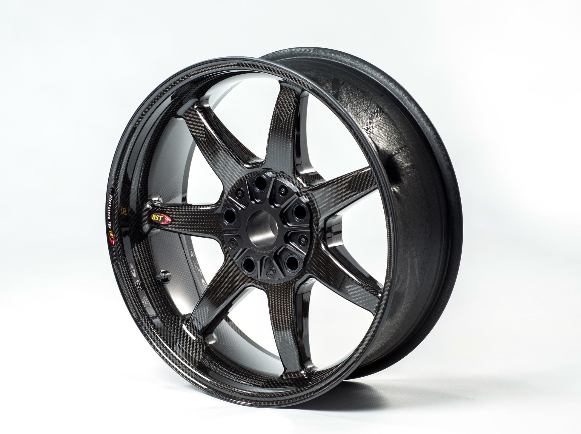BST BMW K1300S / K1300R Carbon Wheels Set "Panther TEK" (front & conventional rear, 7 straight spokes, black hubs) – Accessories in the Motoraider Motorcycle Aftermarket Accessories and Parts Online Shop