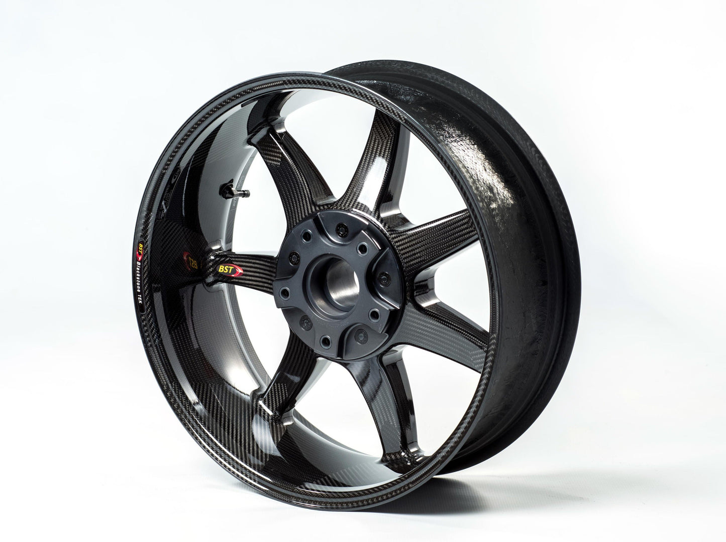 BST BMW R nineT Carbon Wheel "Panther TEK" (conventional rear, 7 straight spokes, black hubs) – Accessories in the Motoraider Motorcycle Aftermarket Accessories and Parts Online Shop