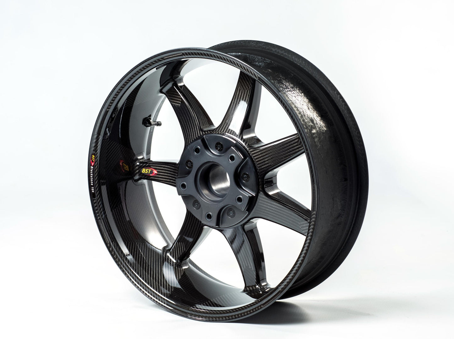 BST BMW R nineT Carbon Wheels Set "Panther TEK" (front & conventional rear, 7 straight spokes, black hubs) – Accessories in the Motoraider Motorcycle Aftermarket Accessories and Parts Online Shop