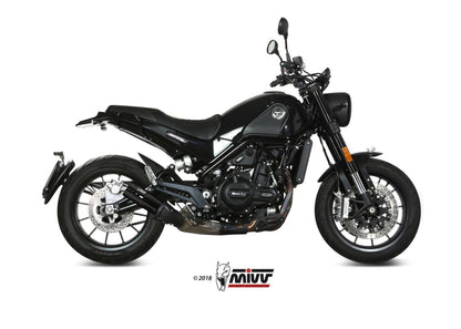 MIVV E.002 Benelli Leoncino 500 (2017+) Slip-on Exhaust "Double Gun" (black; approved) – Accessories in the 2WheelsHero Motorcycle Aftermarket Accessories and Parts Online Shop