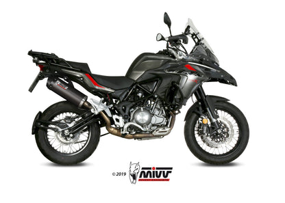 MIVV E.004 Benelli TRK 502X (2018+) Slip-on Exhaust "Oval" (carbon + cap; approved) – Accessories in the 2WheelsHero Motorcycle Aftermarket Accessories and Parts Online Shop