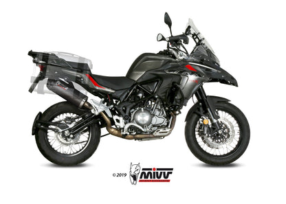 MIVV E.004 Benelli TRK 502X (2018+) Slip-on Exhaust "Oval" (carbon + cap; approved) – Accessories in the 2WheelsHero Motorcycle Aftermarket Accessories and Parts Online Shop